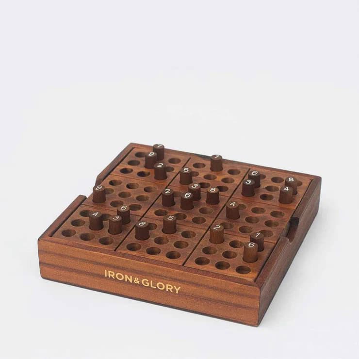 Sustainable wooden Sudoku set