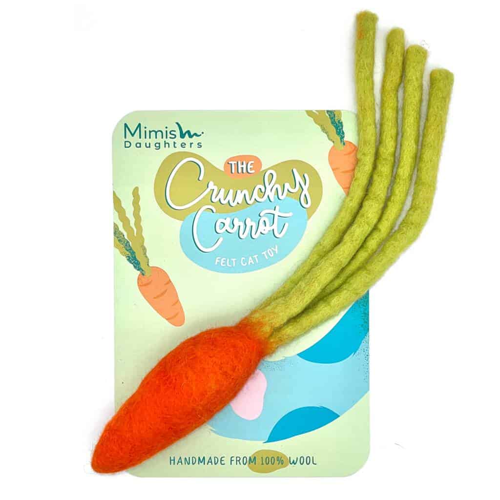 Eco carrot cat toy